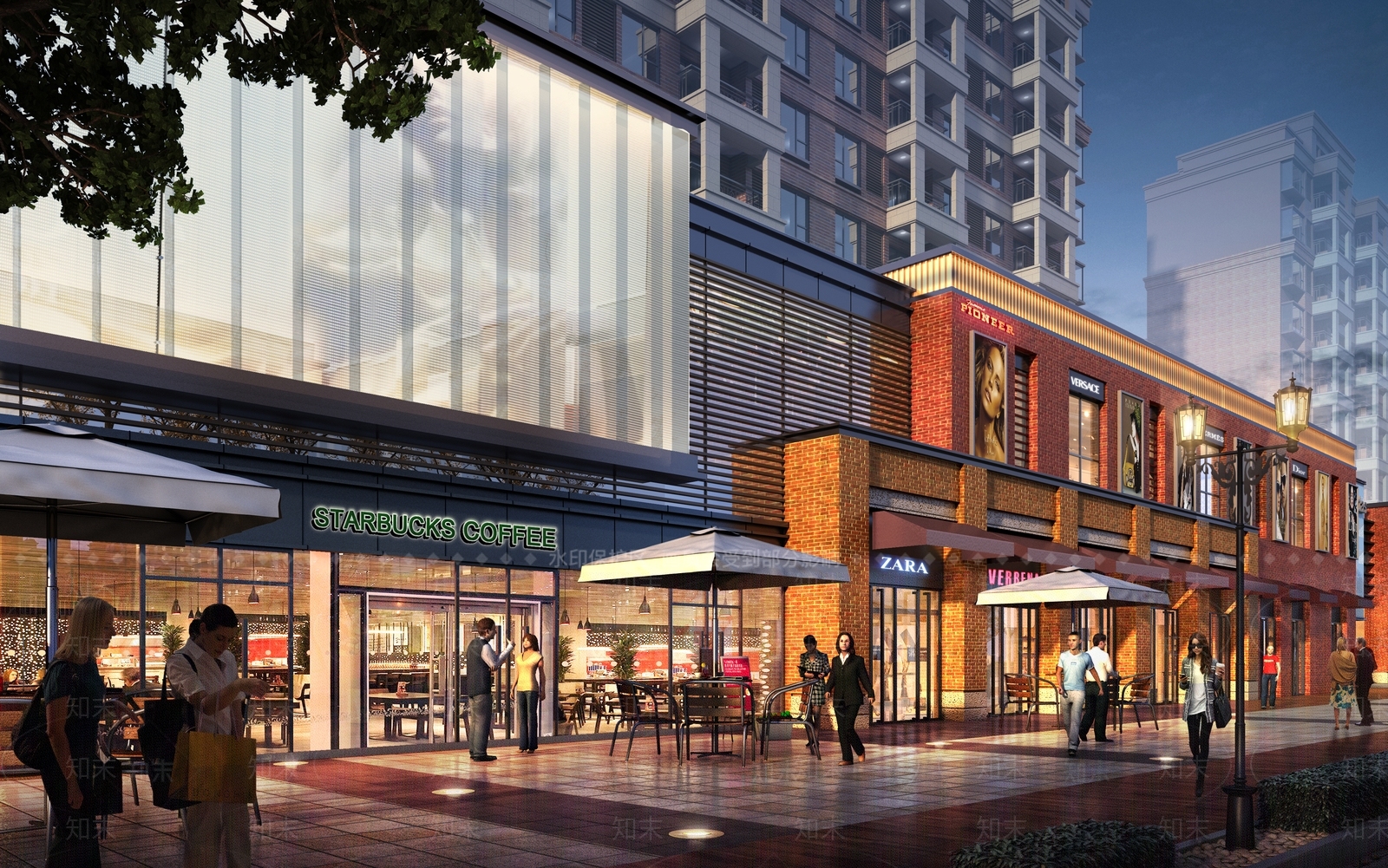 现代风格小区建筑SU模型下载【ID:883344705】