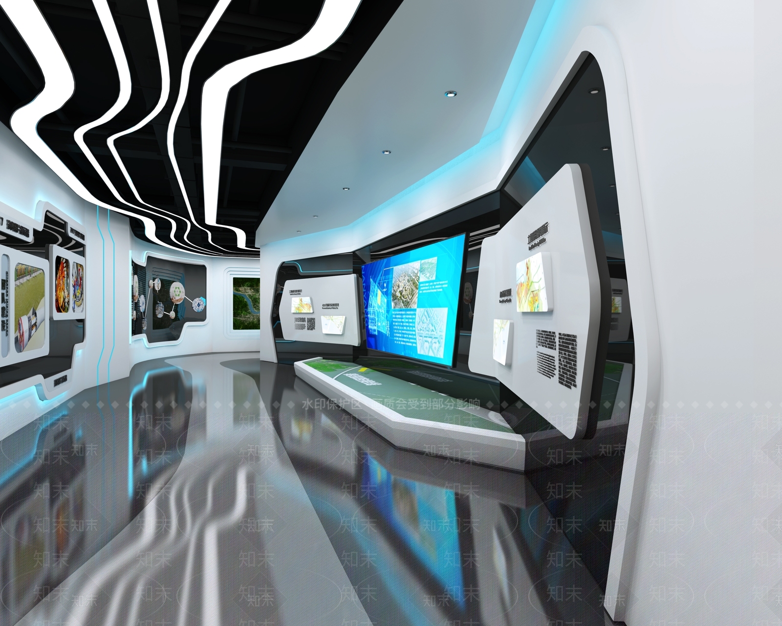 现代管道工程技术展厅3D模型下载【ID:983860568】