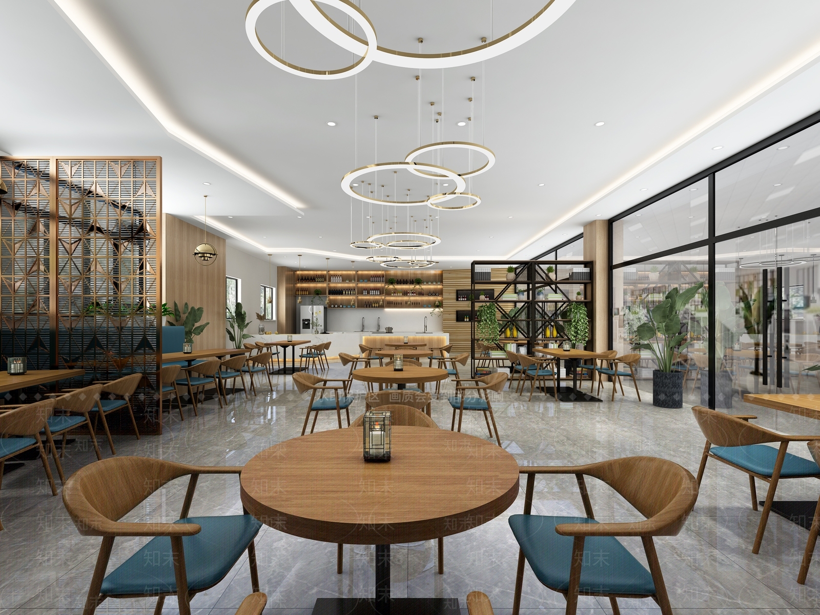 现代工业风餐厅3D模型下载【ID:783457719】