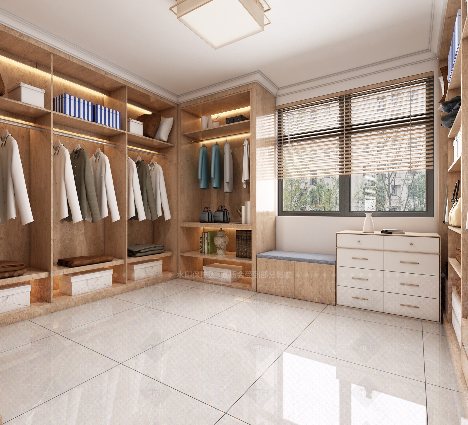 新中式衣帽间3d模型下载【id:183505902】