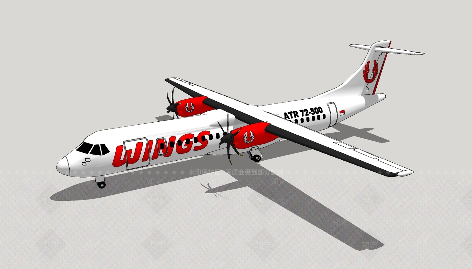 现代航空SU模型下载【ID:883519589】