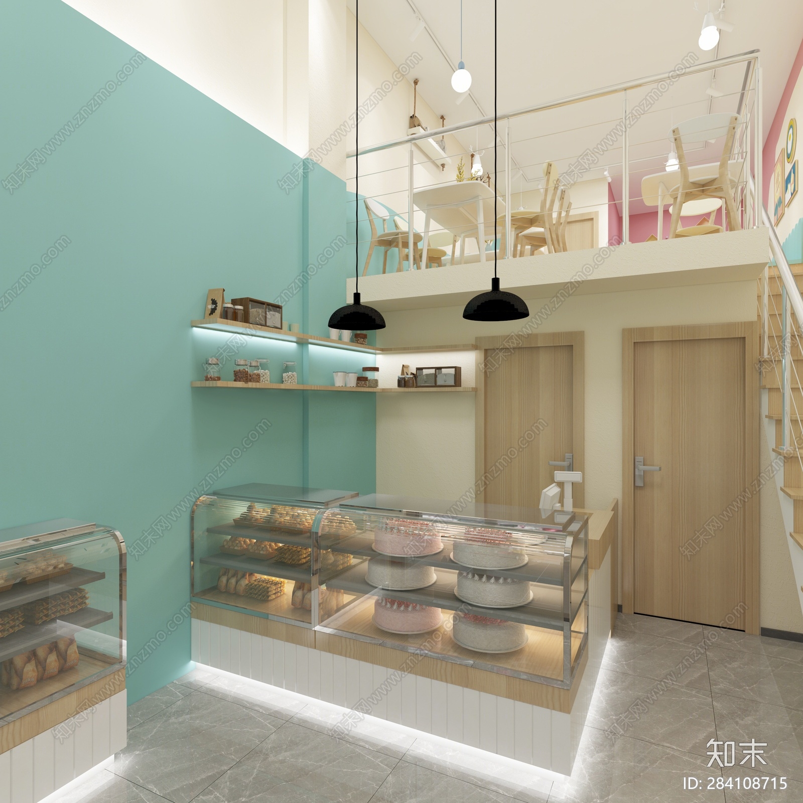 现代面包店3D模型下载【ID:284108715】