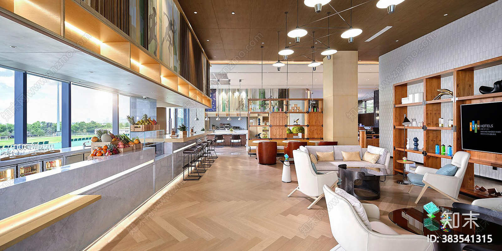 杨邦胜南京Evenhotels逸衡酒店丨效果图施工图CAD公区物料实景丨727M丨2019施工图下载【ID:383541315】