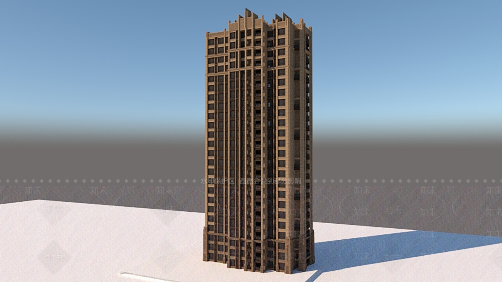 古典高层住宅SU模型下载【ID:283555765】