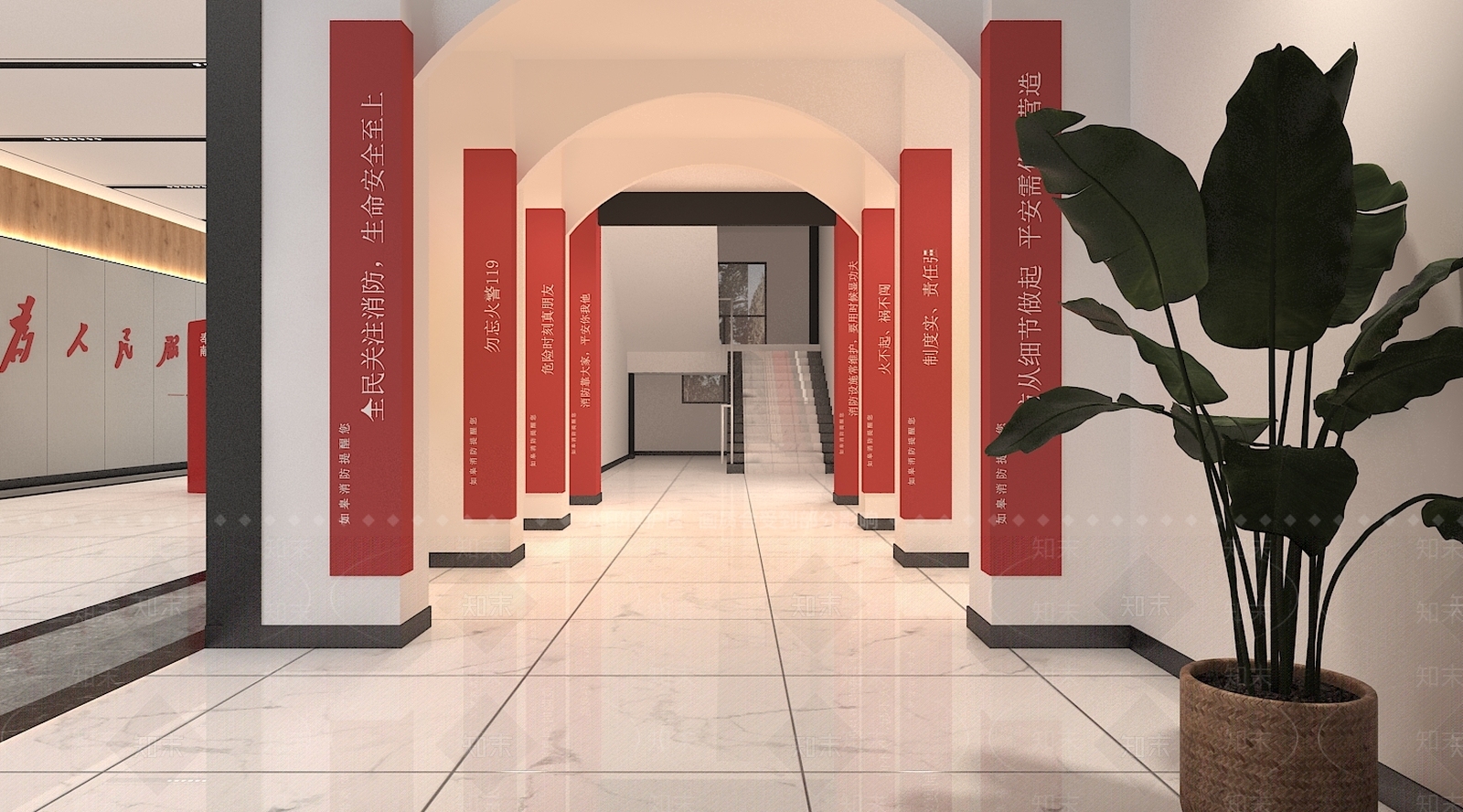 现代政府大厅3D模型下载【ID:484035098】