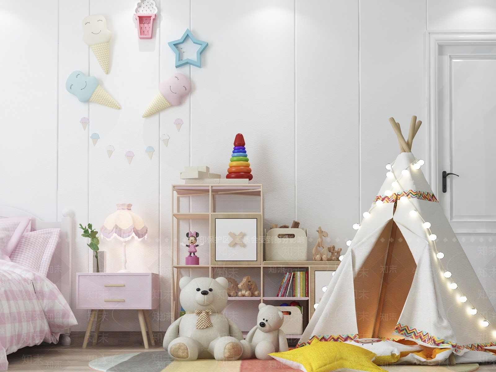 现代儿童玩具房3D模型下载【ID:483576813】