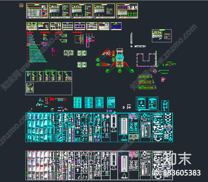 五金配件CAD图库cad施工图下载【ID:883605383】