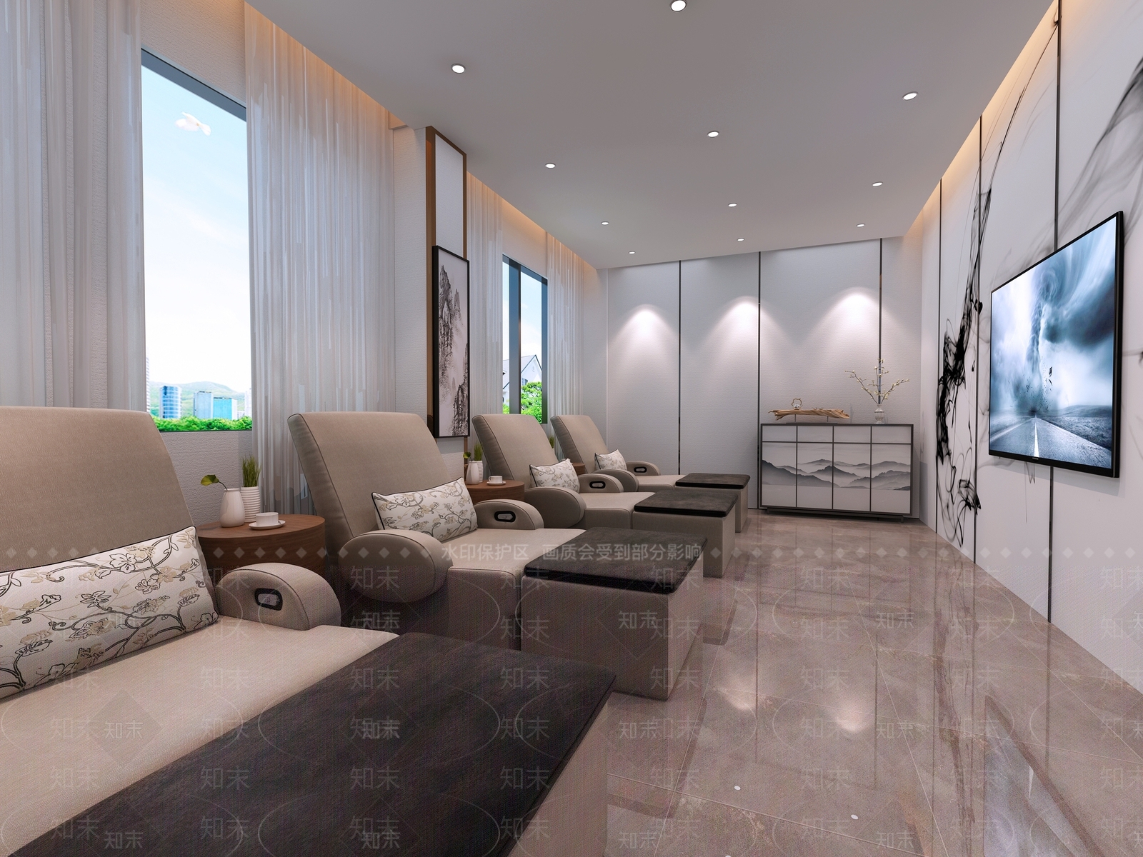 新中式足浴会所3D模型下载【ID:783654199】