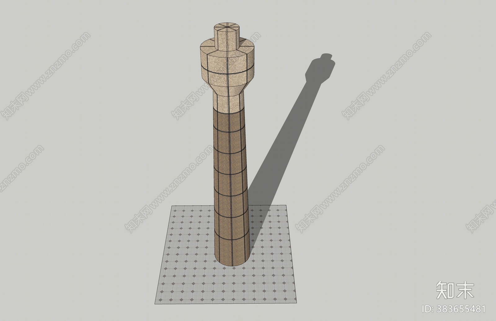 现代水塔SU模型下载【ID:383655481】