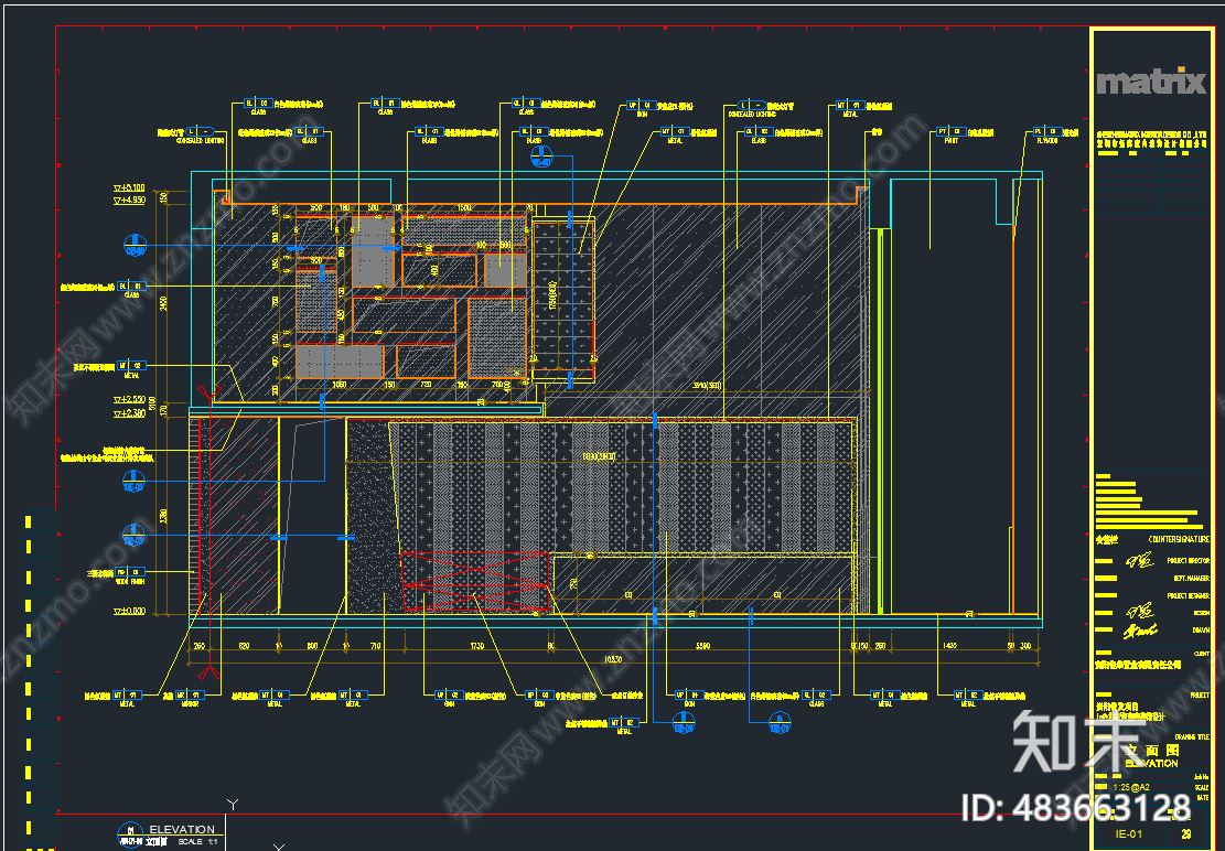 loft办公样板间CADcad施工图下载【ID:483663128】