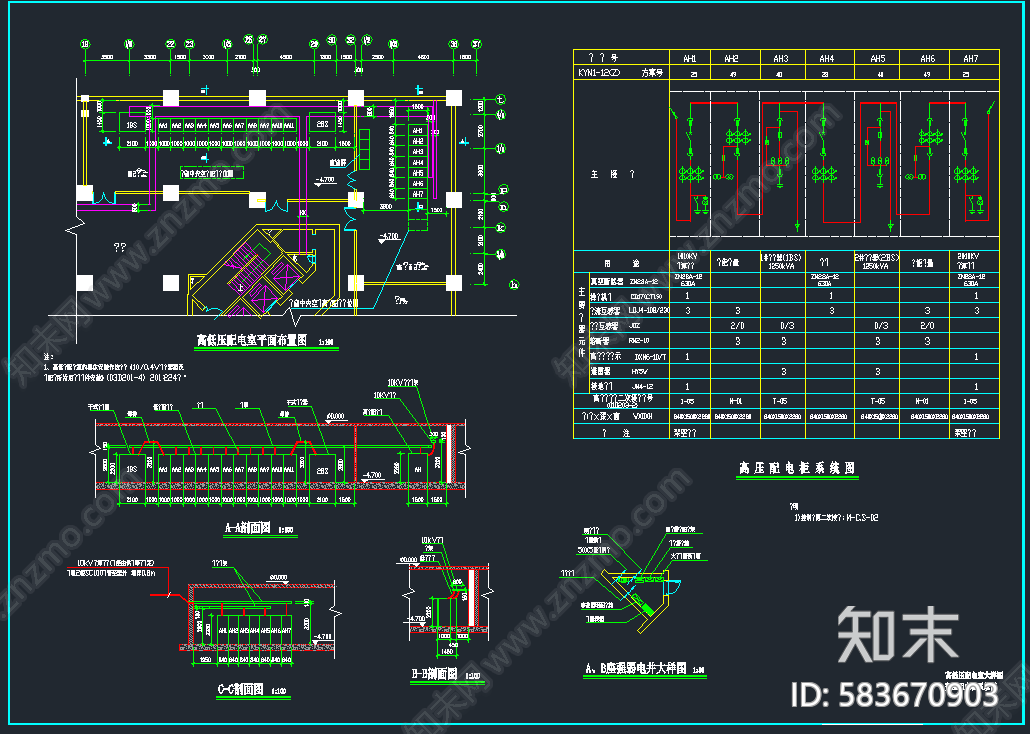 高层商住楼高低压配电系统图施工图下载【ID:583670903】