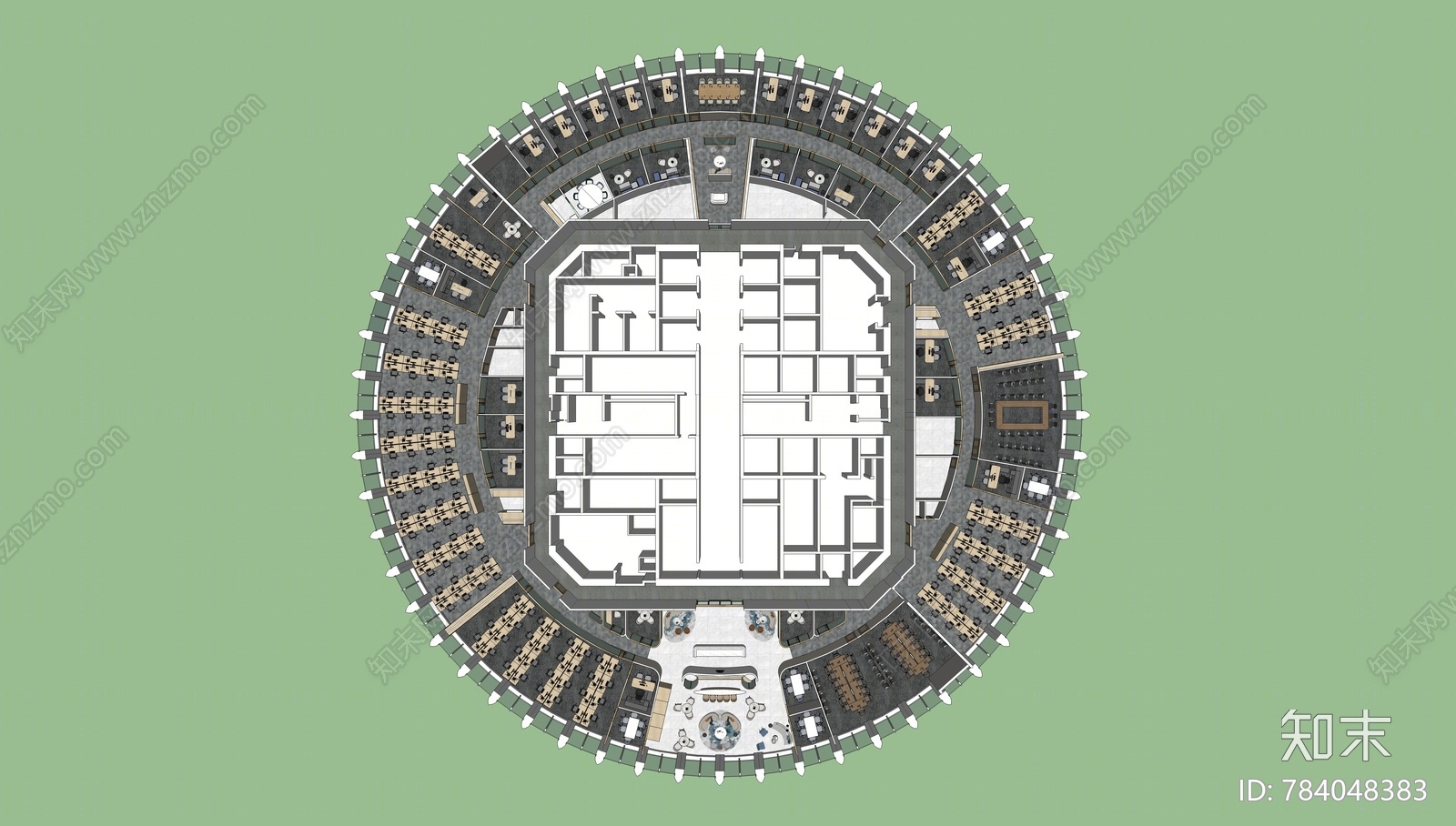 现代办公室SU模型下载【ID:784048383】