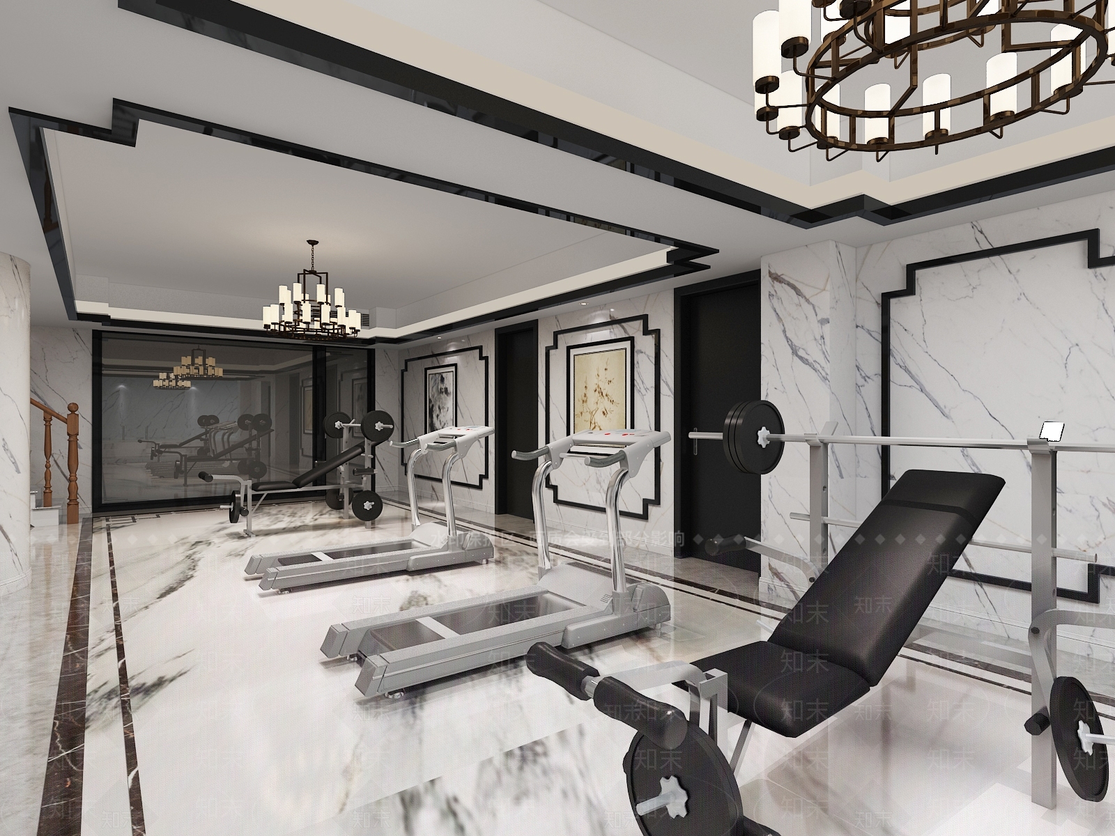 新中式健身房3D模型下载【ID:683688470】