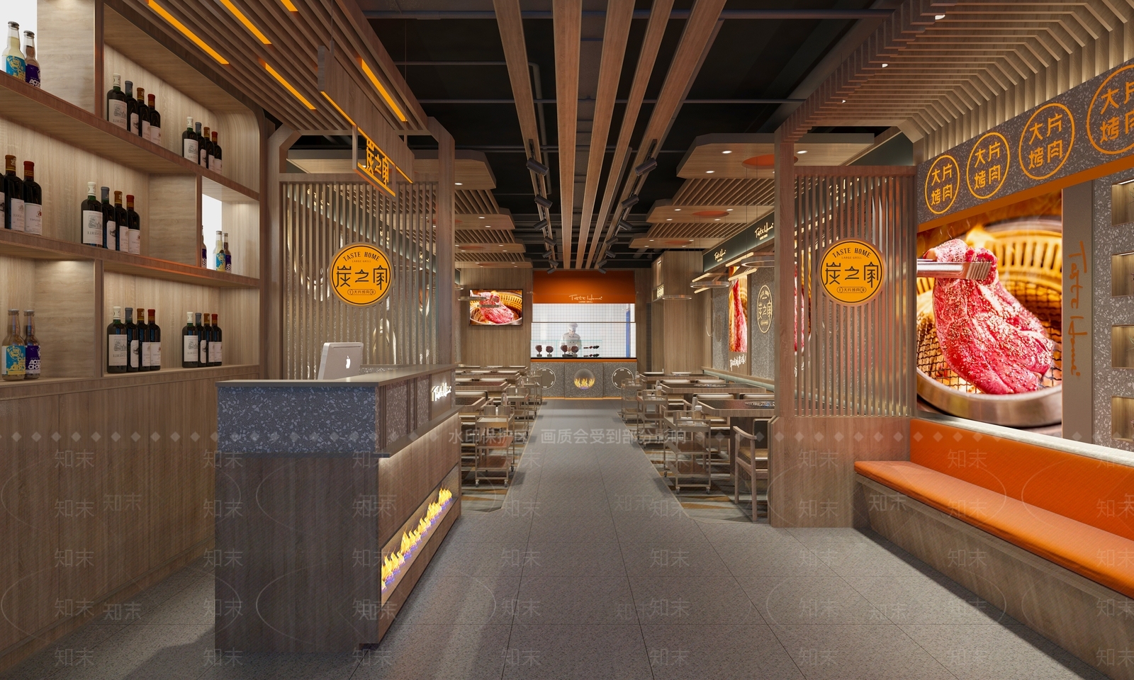 现代餐厅3D模型下载【ID:883740346】