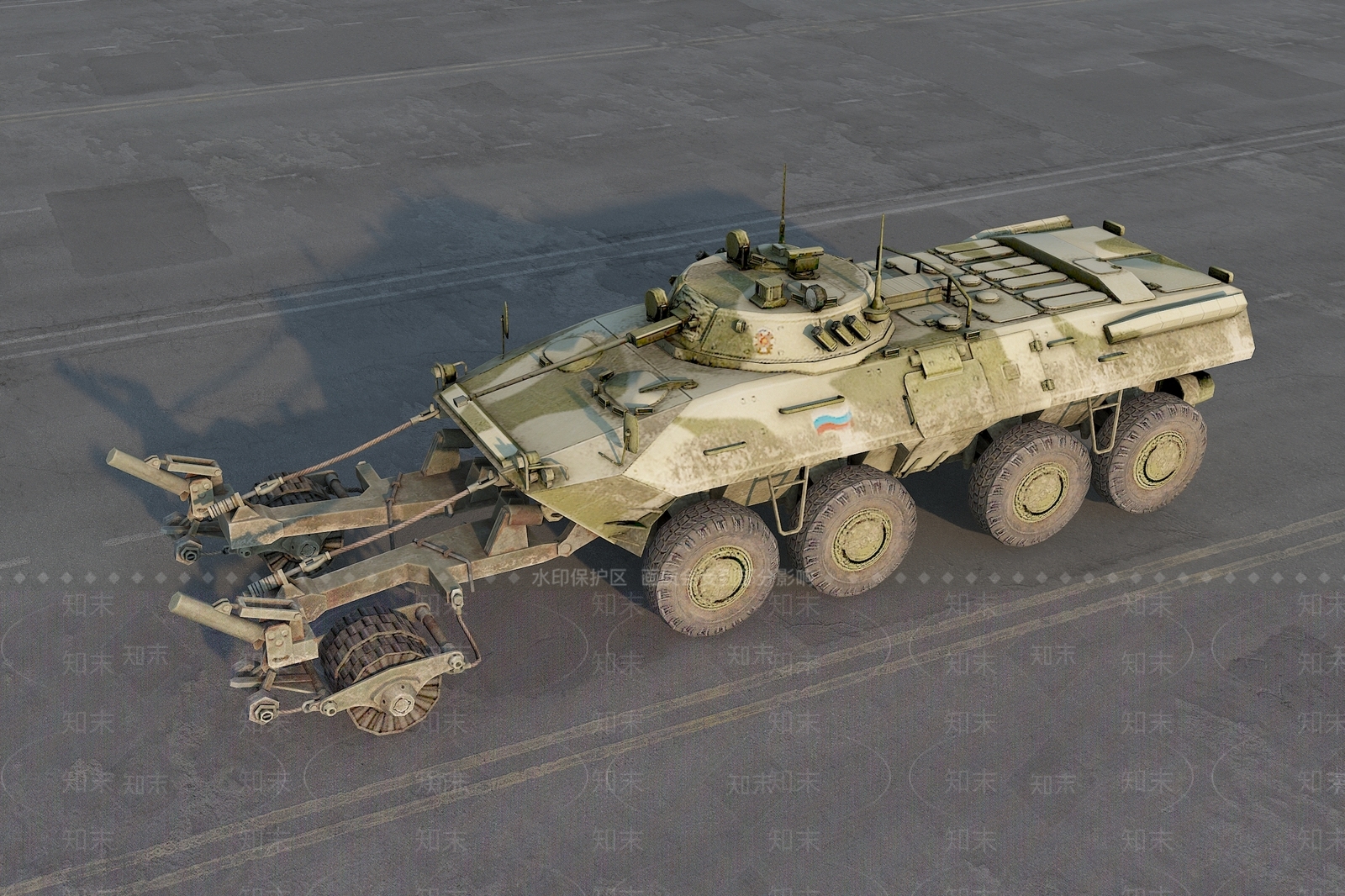 现代坦克3D模型下载【ID:983791752】