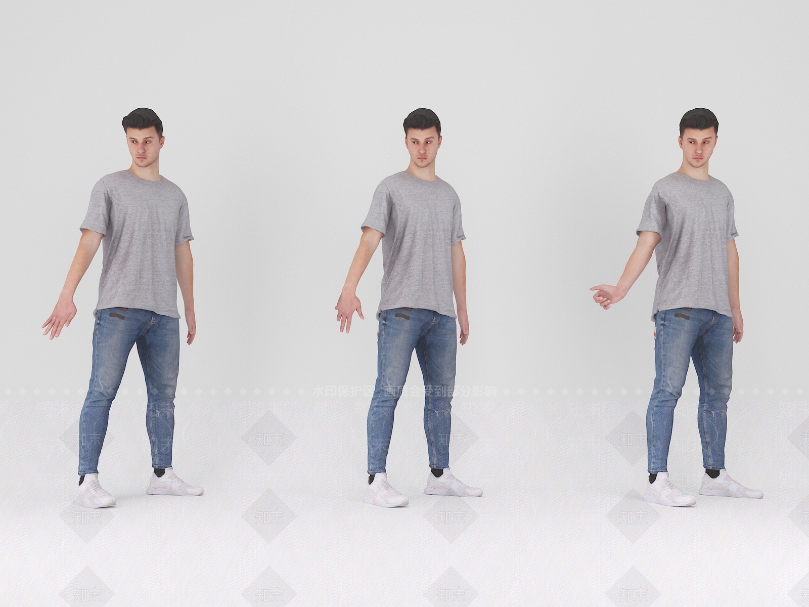 现代男子3D模型下载【ID:683793472】
