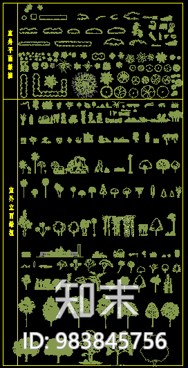 园林景观绿植图库大全施工图下载【ID:983845756】