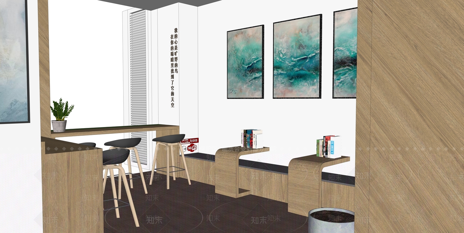 新中式娱乐空间SU模型下载【ID:583872439】