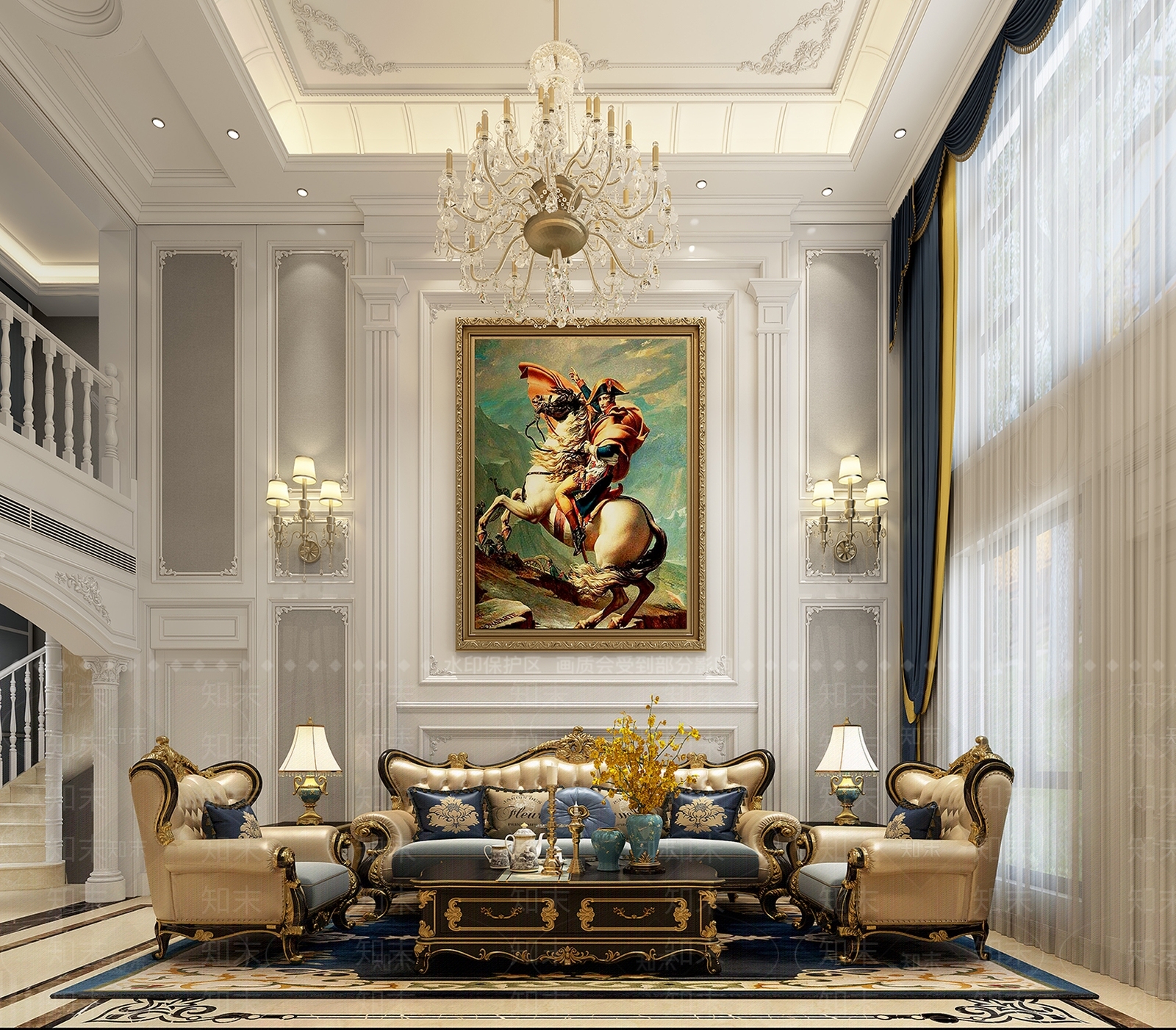 欧式客餐厅3D模型下载【ID:783874881】