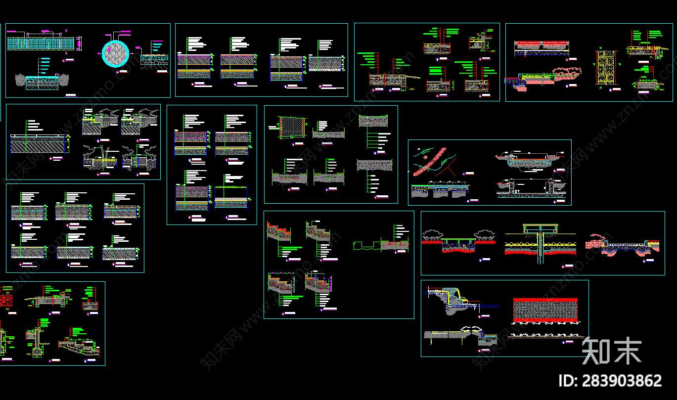 园路做法超级大全施工图下载【ID:283903862】