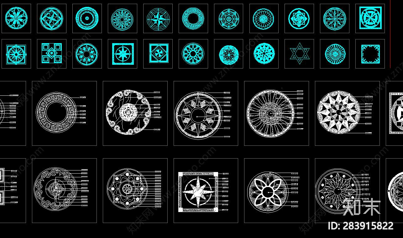 地面拼花超级大全cad施工图下载【ID:283915822】