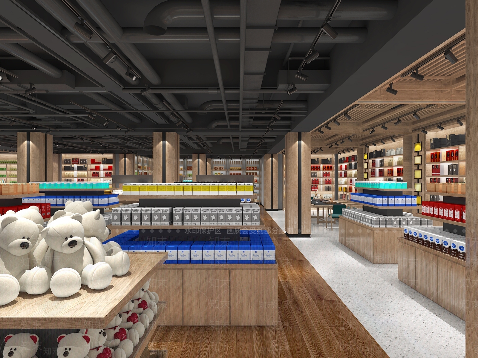 工业风超市3D模型下载【ID:583956350】