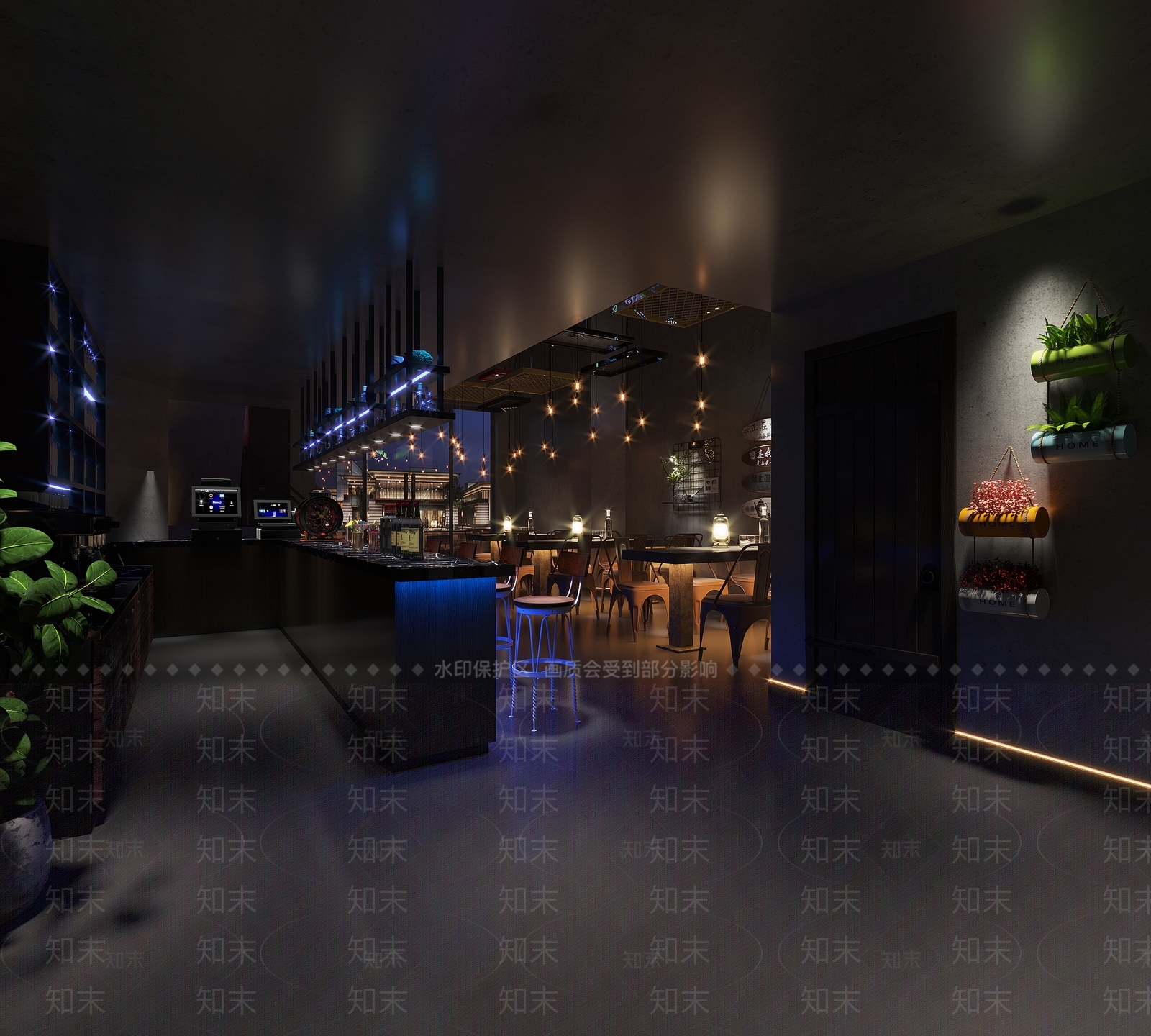 工业风酒吧3D模型下载【ID:483958451】