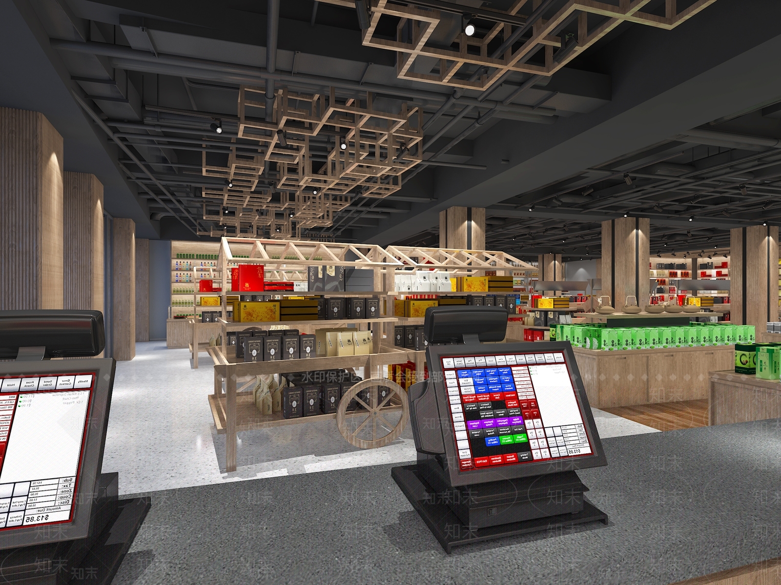 工业风超市3D模型下载【ID:583960370】