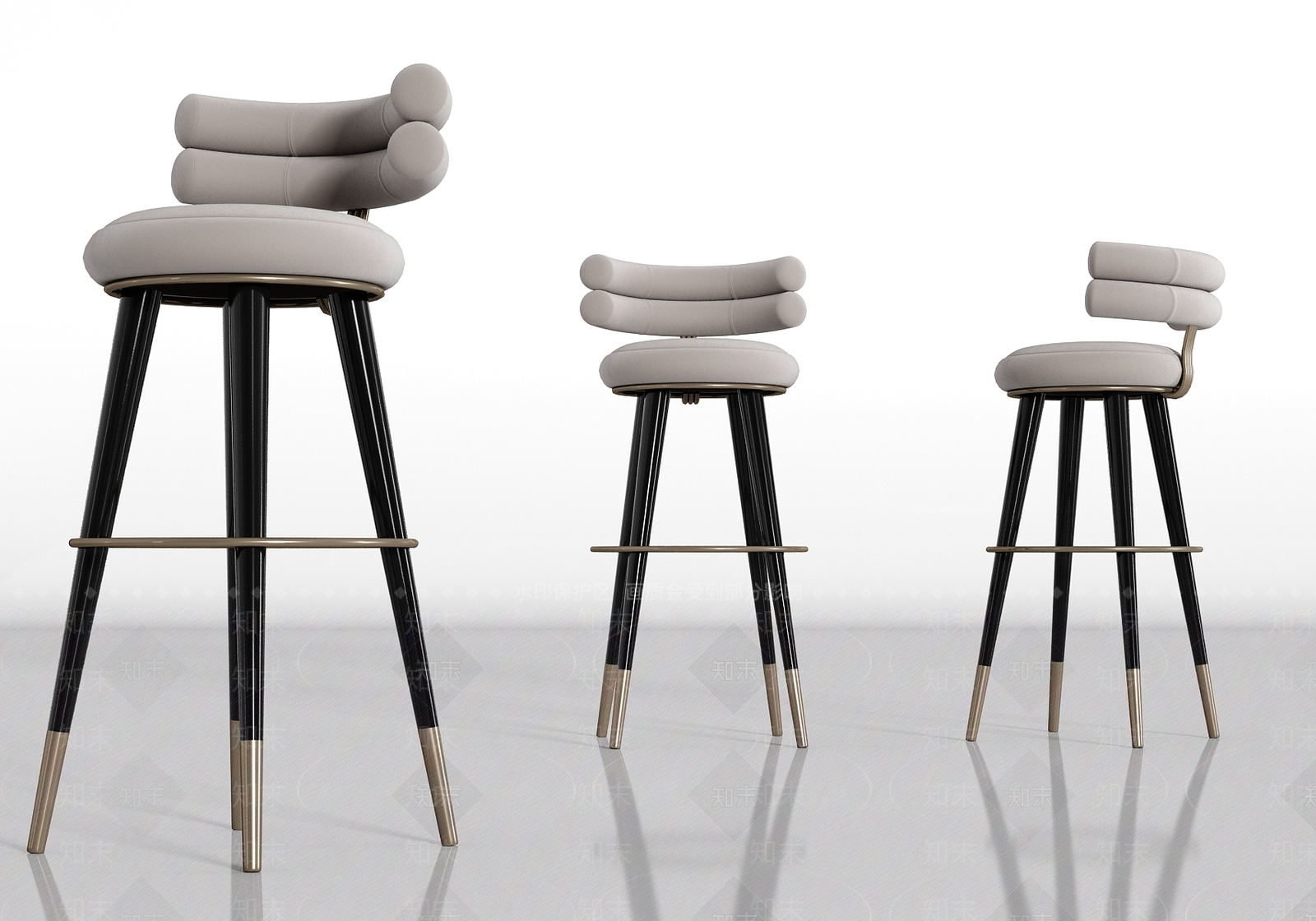 现代风格休闲吧椅SU模型下载【ID:183988114】