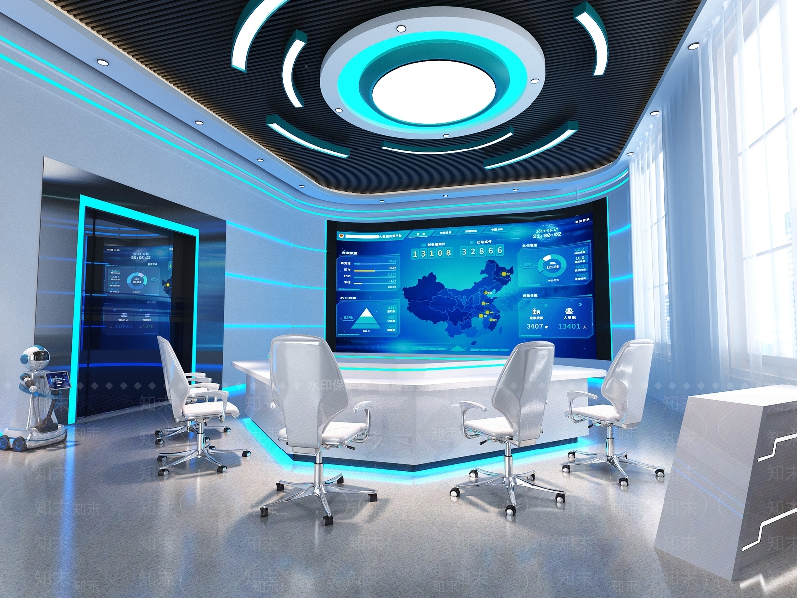 现代办公室3D模型下载【ID:284033665】