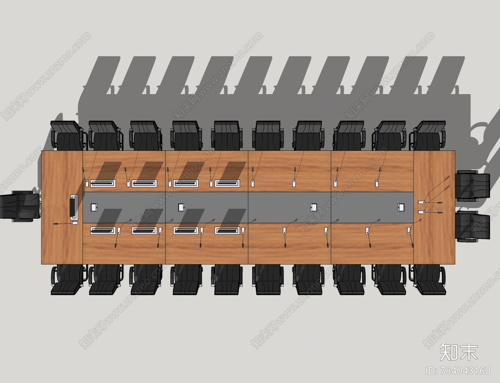 现代会议桌SU模型下载【ID:784043160】