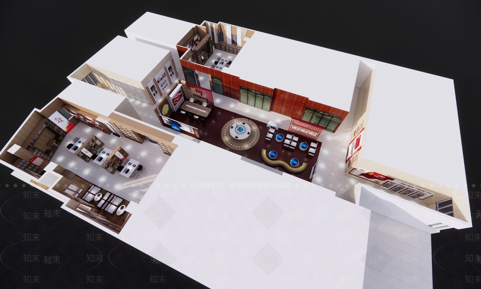 现代展厅SU模型下载【ID:284276946】