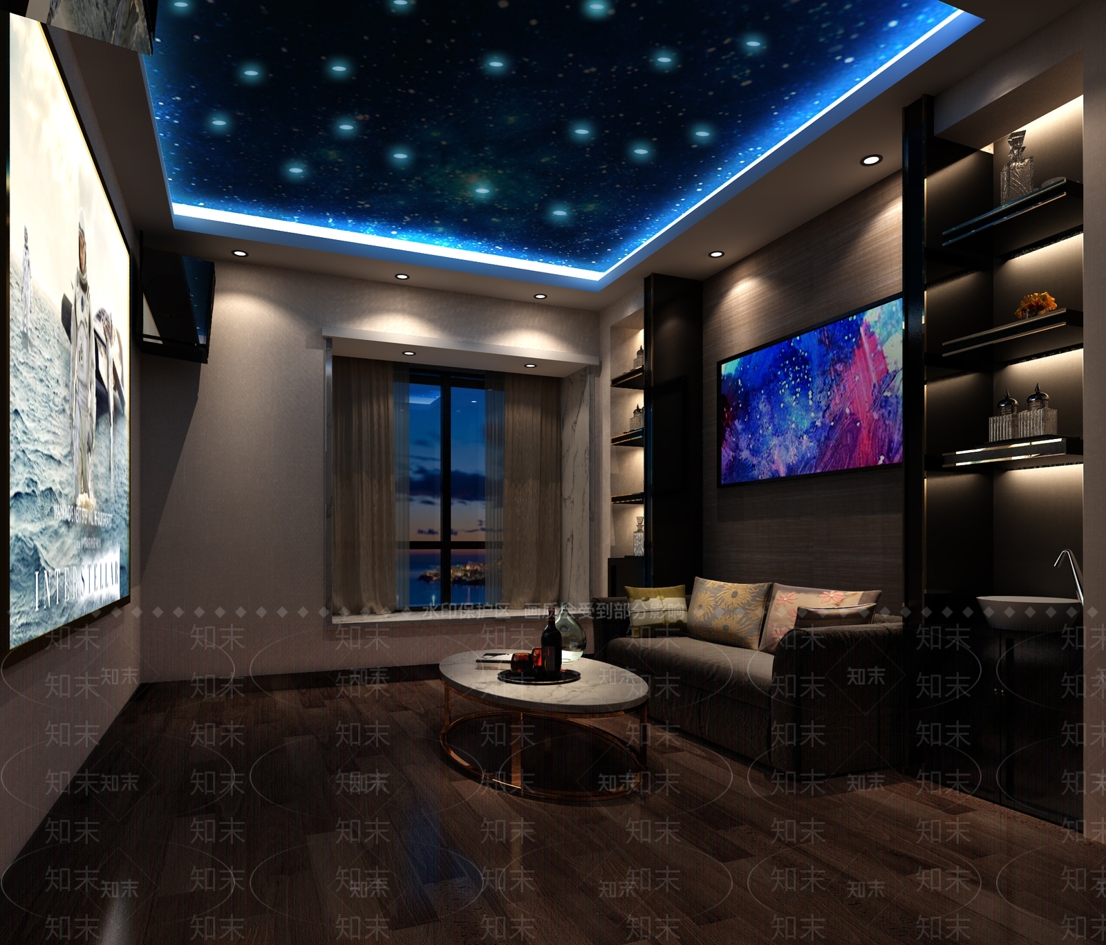 现代影音室3D模型下载【ID:584085203】