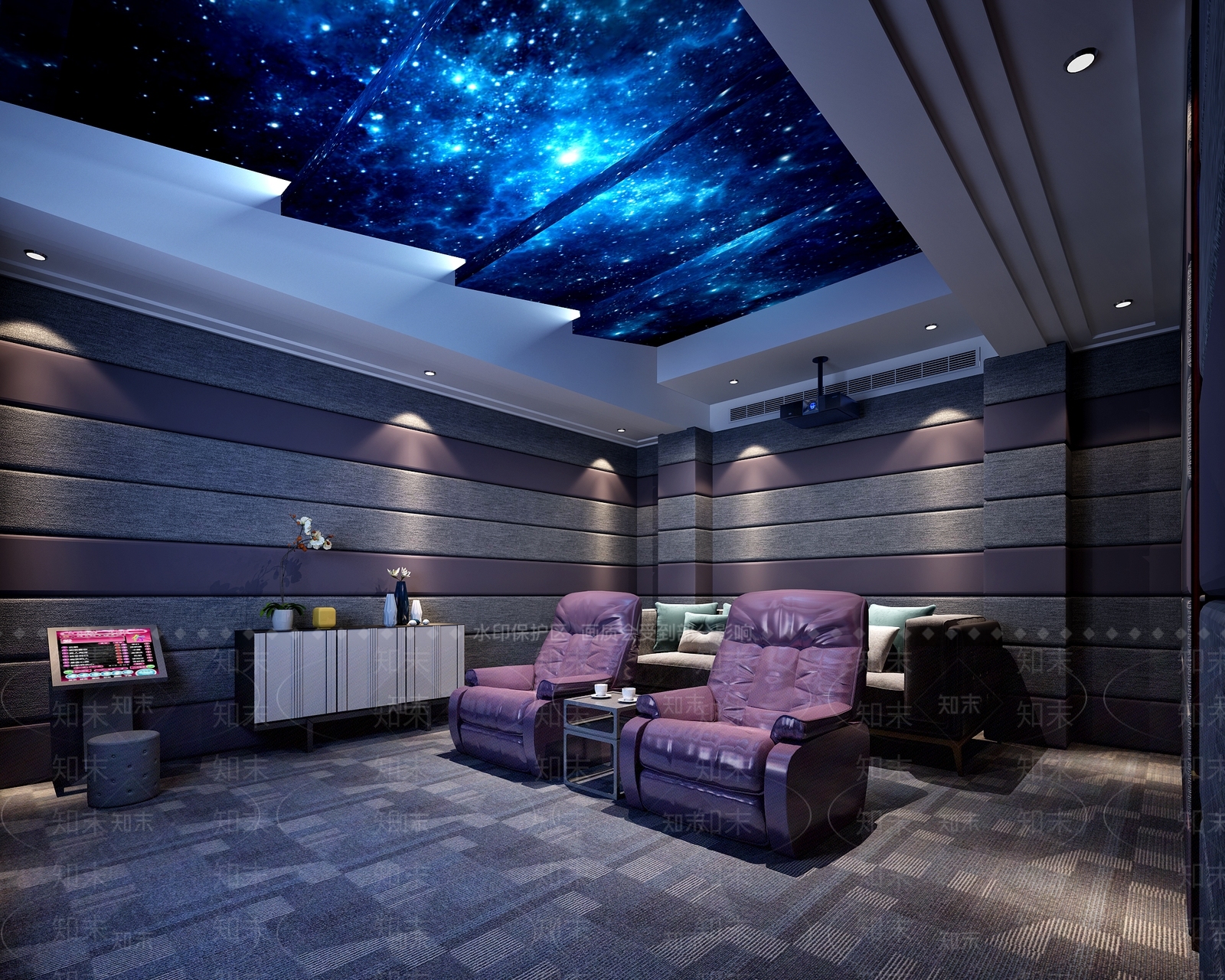 现代影音室3D模型下载【ID:584102264】