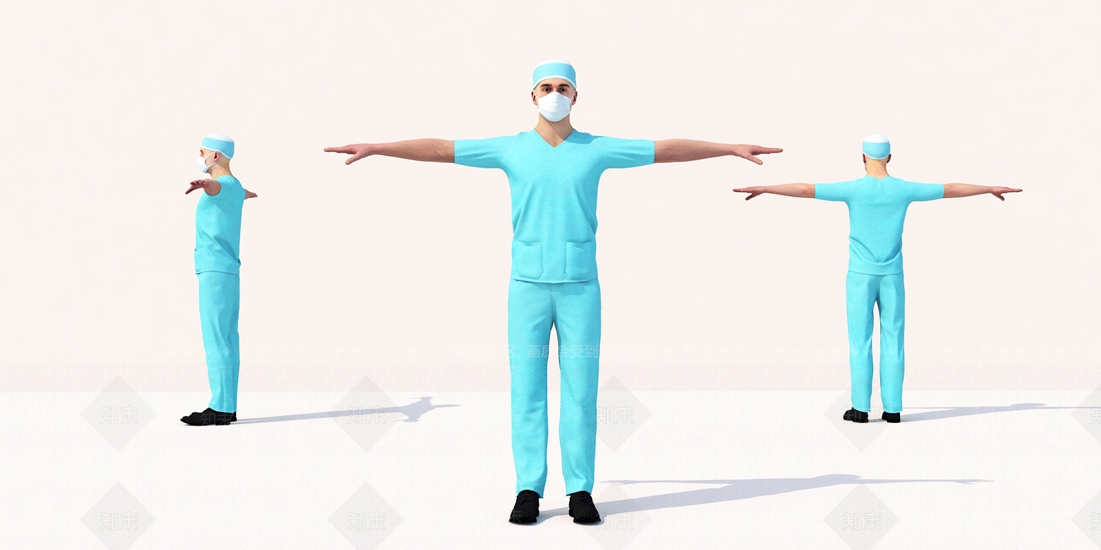 现代男人3D模型下载【ID:684104478】