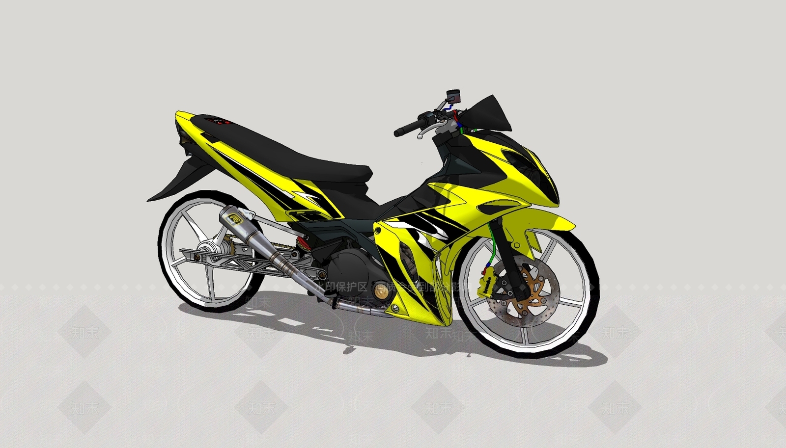 现代摩托车SU模型下载【ID:984110132】