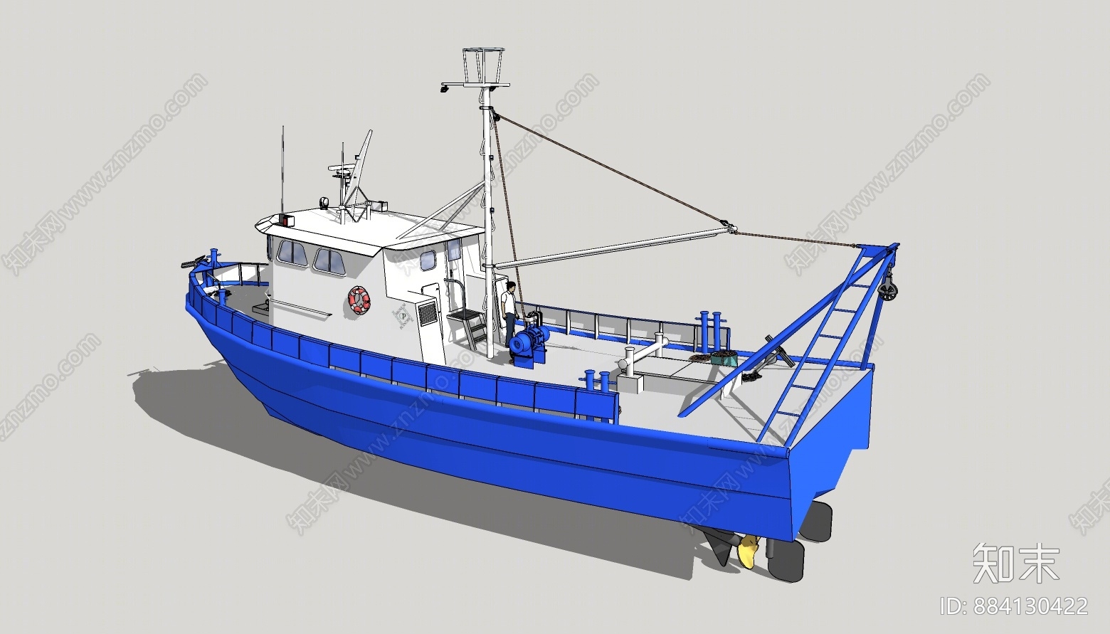 现代舰船SU模型下载【ID:884130422】
