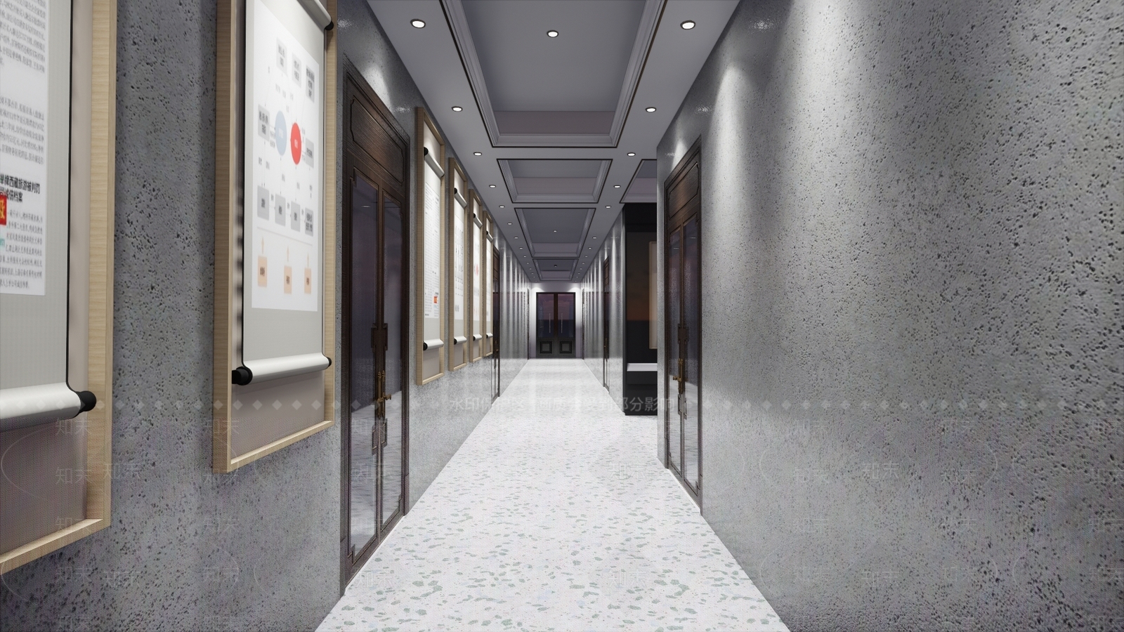 现代风格展厅SU模型下载【ID:284130968】