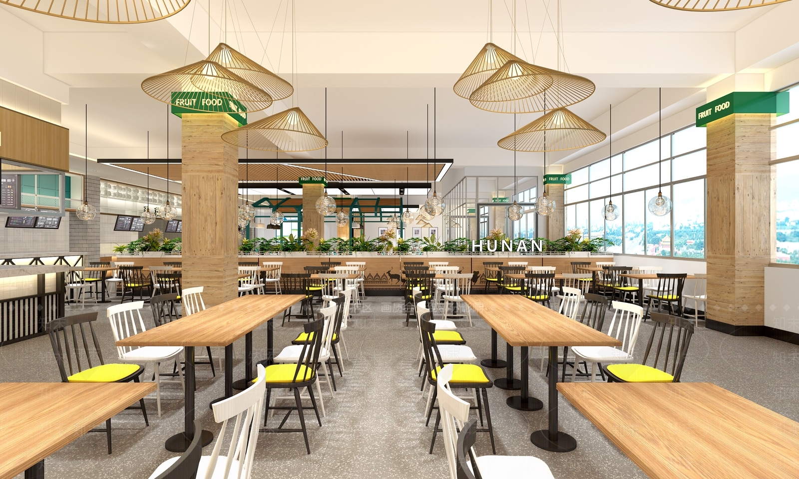 现代大学食堂3D模型下载【ID:784163723】