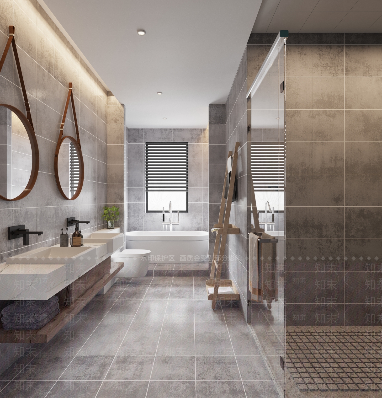 北欧现代卫生间3D模型下载【ID:584195463】