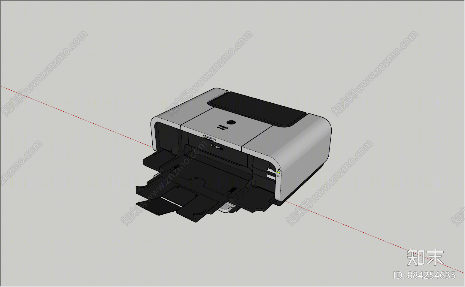 现代打印机SU模型下载【ID:884254635】