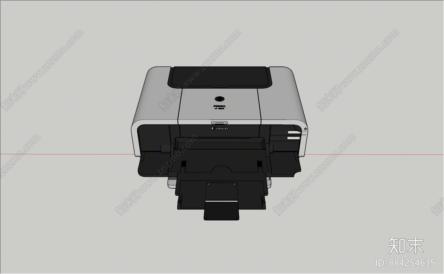 现代打印机SU模型下载【ID:884254635】