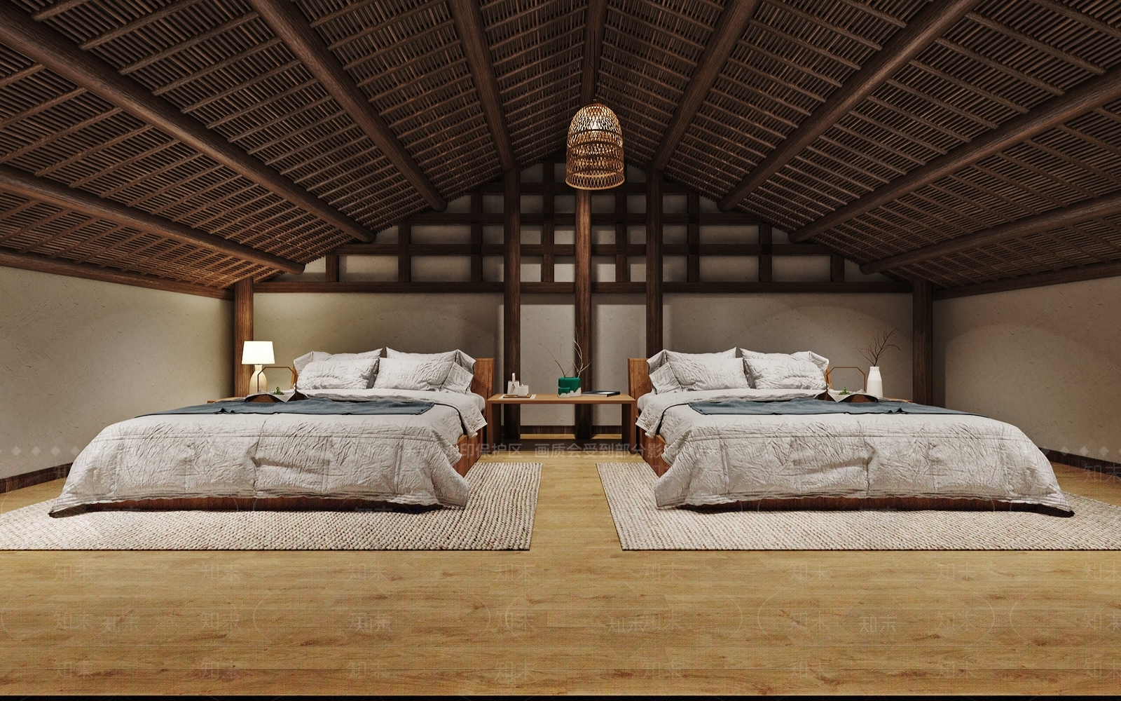 中式新中式民宿3D模型下载【ID:985030601】