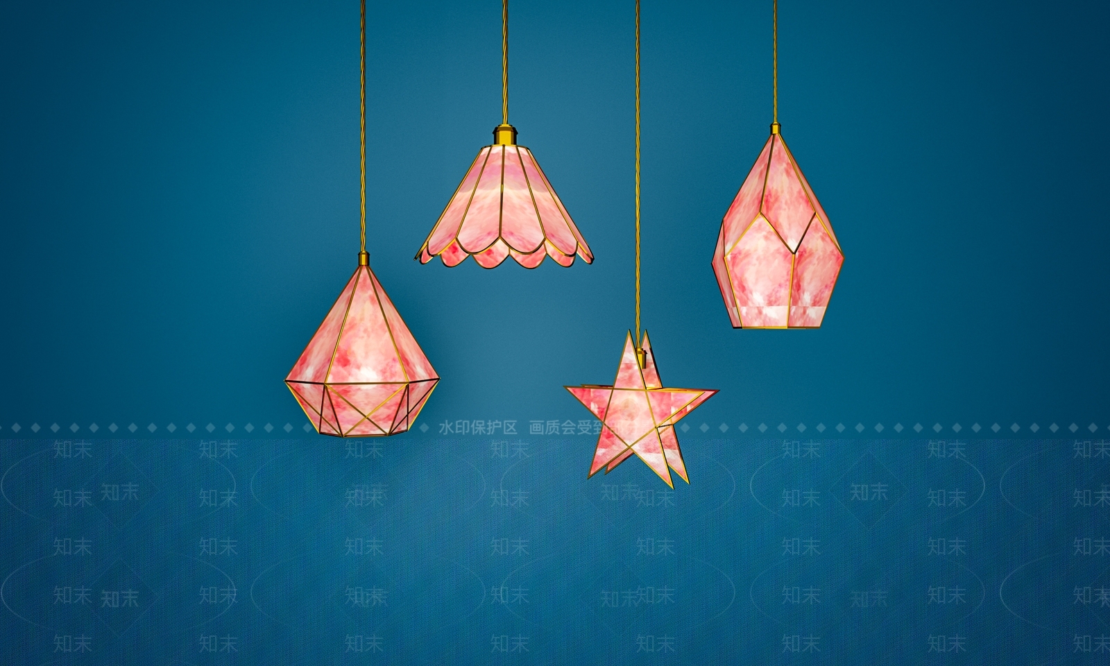 北欧吊灯3D模型下载【ID:284260106】