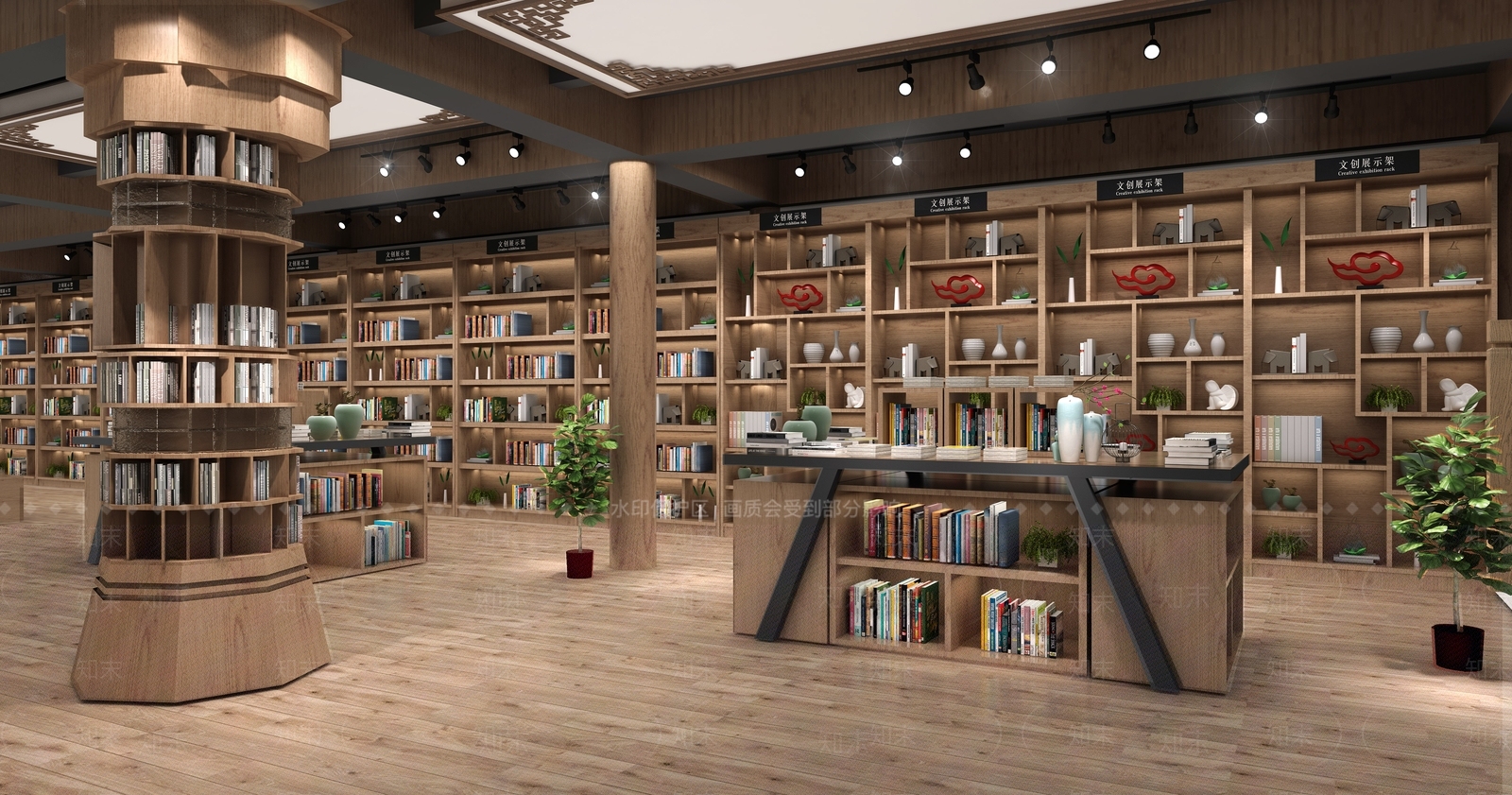 新中式书店3D模型下载【ID:784264942】