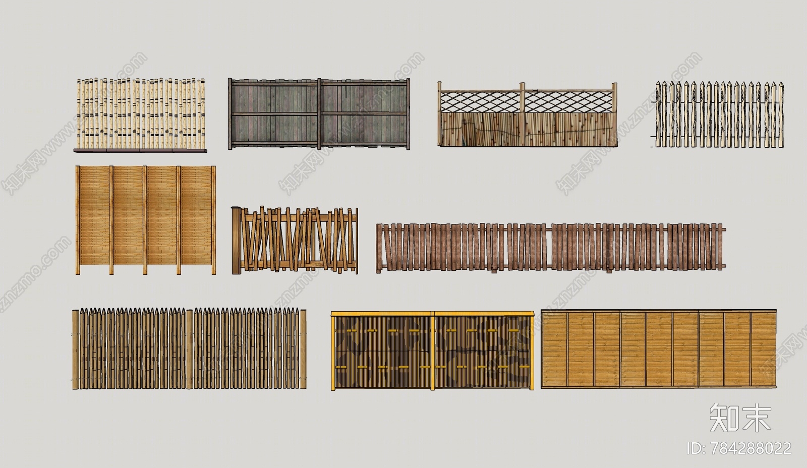中式围墙SU模型下载【ID:784288022】