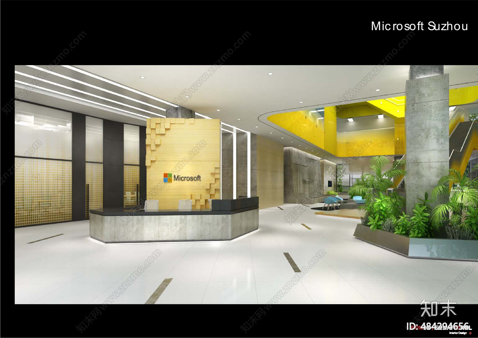微软北京总部办公室cad施工图下载【ID:484294656】