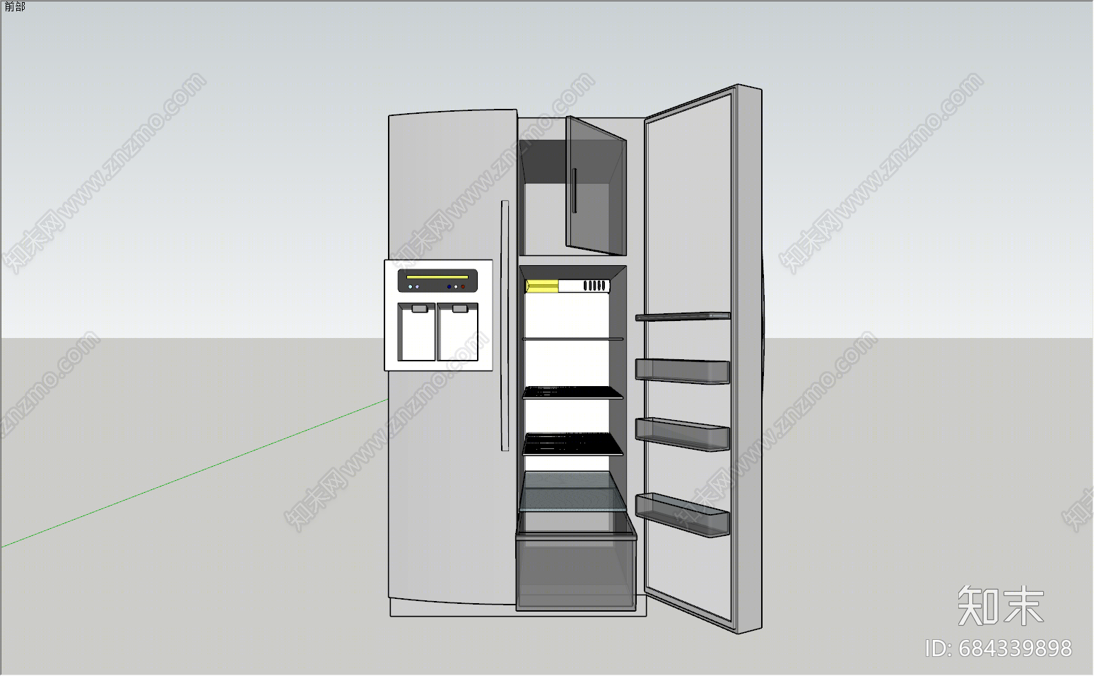 现代冰箱SU模型下载【ID:684339898】