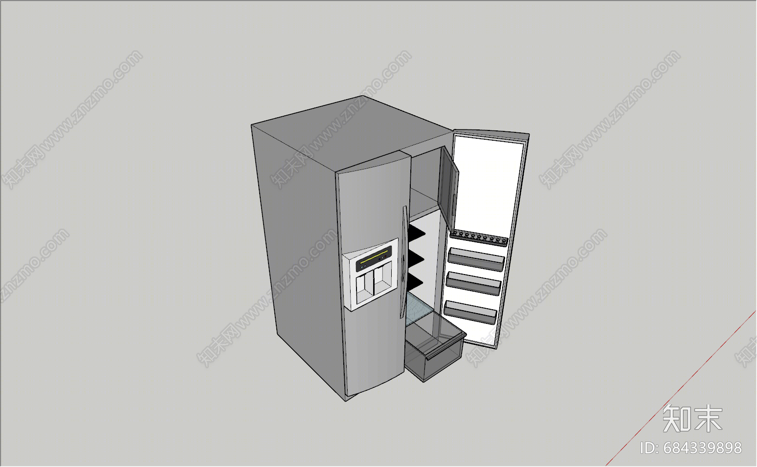 现代冰箱SU模型下载【ID:684339898】