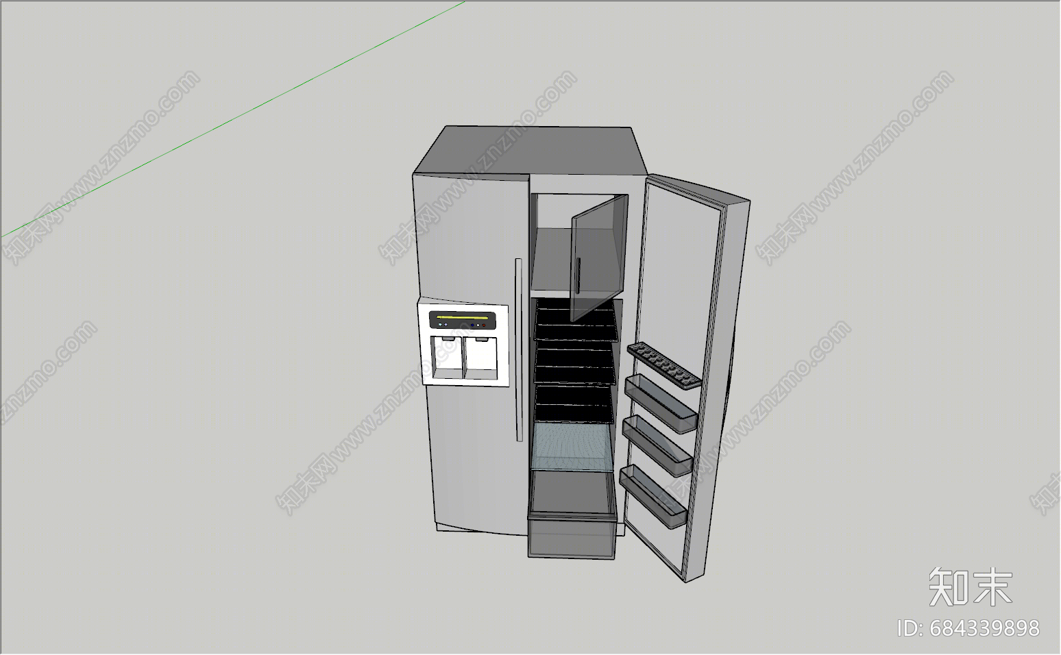 现代冰箱SU模型下载【ID:684339898】